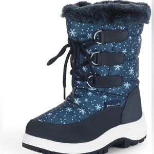 Apakowa Kids Girls Insulated Fur Winter Warm Snow Boots